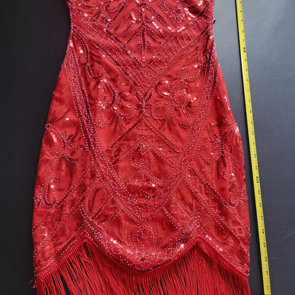 Spirit Red Sequin Mini DressSpirt Halloween 1920s Flapper Or Cruella Costume
